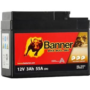 Batteria al gel Banner Bike Bull Gel 12V, YTR4A-BS, 3AH, 55A