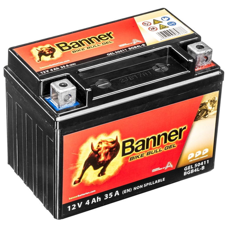 Batteria al gel Banner Bike Bull Gel 12V, YB4L-B, 4AH, 40A