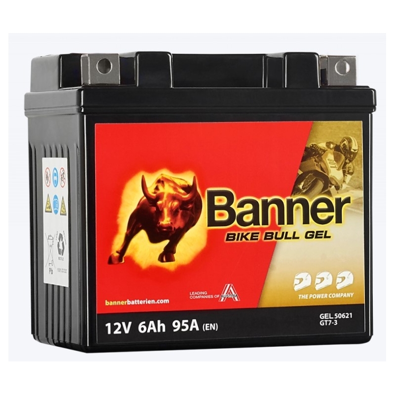 Batteria al gel Banner Bike Bull Gel 12V, YTZ7S, 6AH, 95A