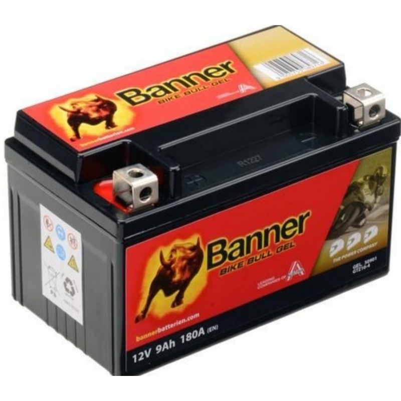 Batteria al gel Banner Bike Bull Gel 12V, YTZ10S, YTZ10S-BS, 9AH, 180A