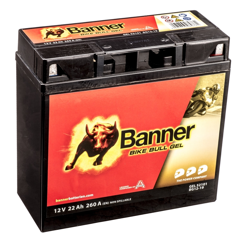 Batteria al gel Banner Bike Bull Gel 12V, 51913, 22AH, 260A