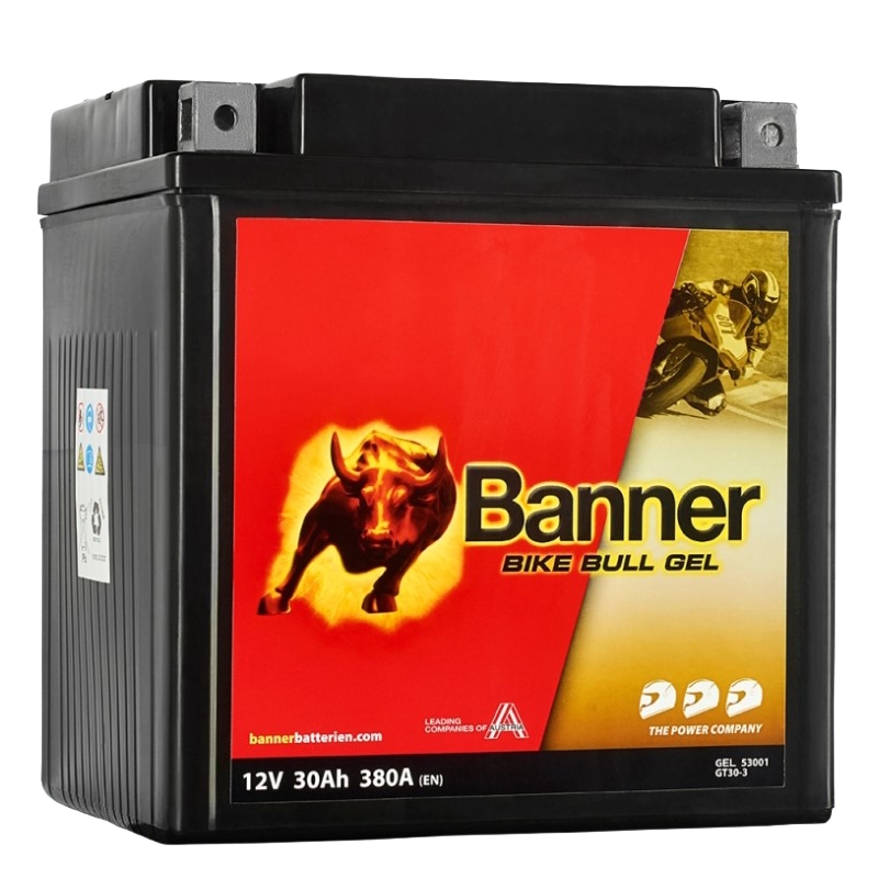 Batteria al gel Banner Bike Bull Gel 12V, YIX30L-BS, 30AH, 380A
