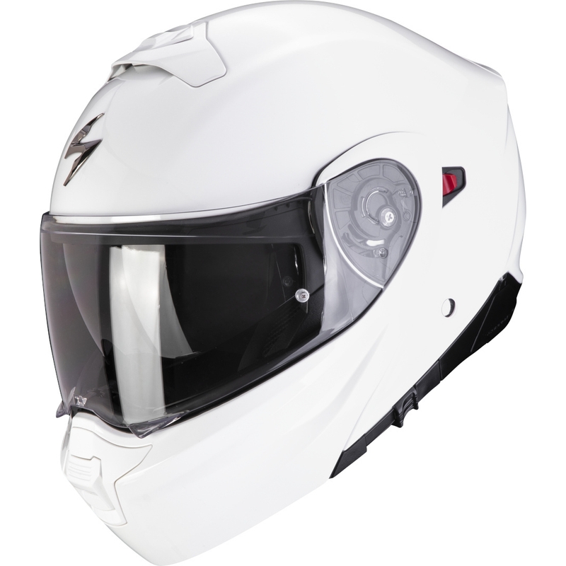 Casco da moto modulare Scorpion EXO-930 EVO Solid bianco