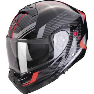 Casco moto apribile Scorpion EXO-930 EVO Sikon nero-argento-rosso Saldi