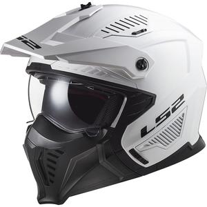 Casco da moto da trial LS2 OF606 Drifter Bianco pieno