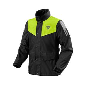 Giacca antipioggia da moto Revit Nitric 4 H2O nero-giallo fluo