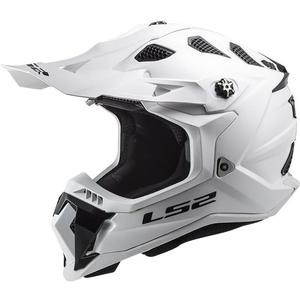 Casco da motocross LS2 MX700 Subverter Single Mono 06 bianco lucido