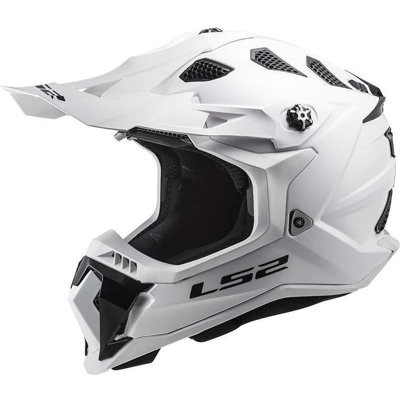 Casco da motocross LS2 MX700 Subverter Single Mono 06 bianco lucido