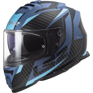 Casco moto integrale LS2 FF800 Storm II Racer nero e blu