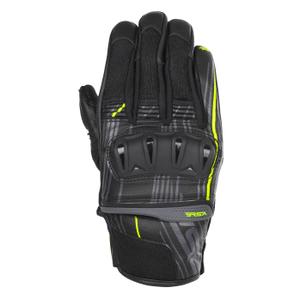 Guanti da moto RSA Sprint nero-giallo fluo