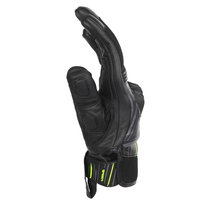 Guanti da moto RSA Sprint nero-giallo fluo