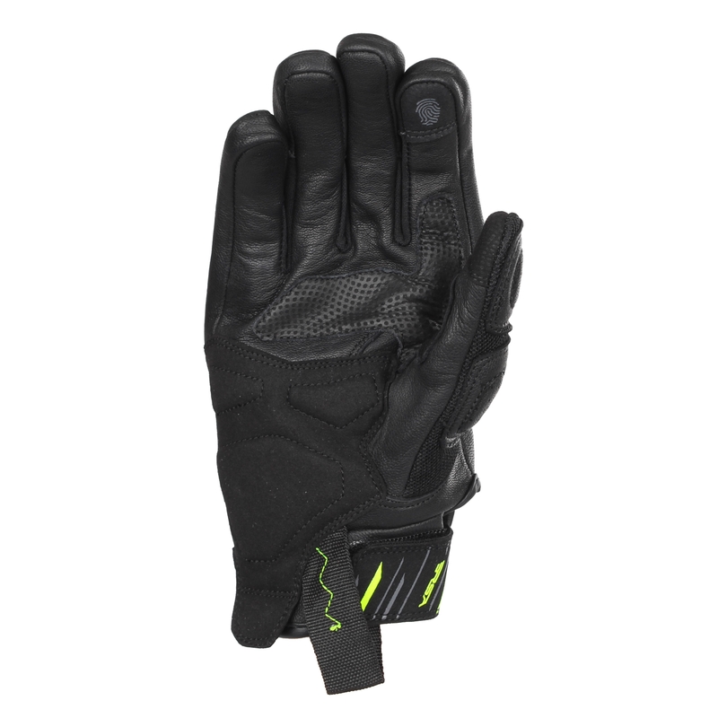 Guanti da moto RSA Sprint nero-giallo fluo