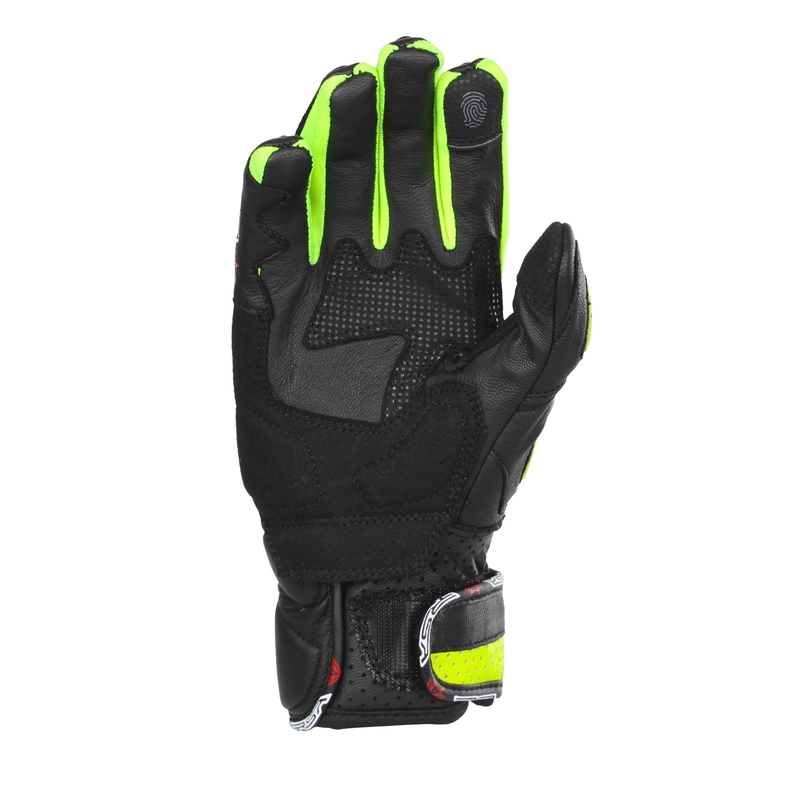Guanti da moto da donna RSA RX2 nero-giallo fluo