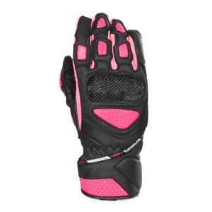Guanti da moto da donna RSA RX2 nero e rosa