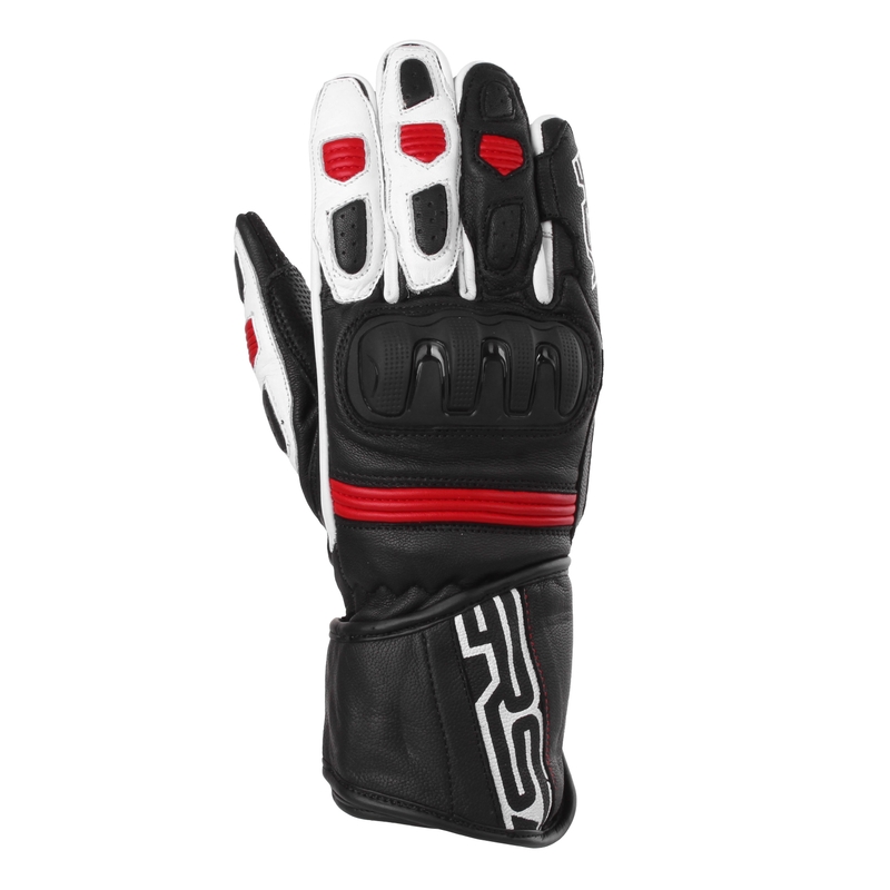 Guanti da moto RSA Gappa 2 nero-bianco-rosso