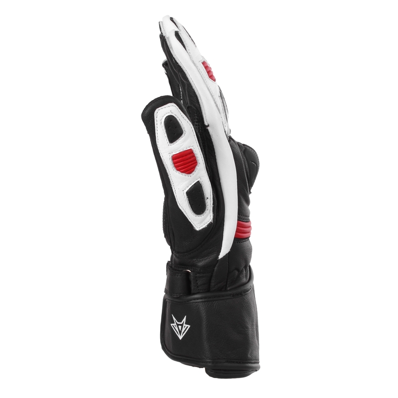 Guanti da moto RSA Gappa 2 nero-bianco-rosso