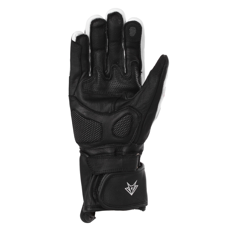 Guanti da moto RSA Gappa 2 nero-bianco-rosso
