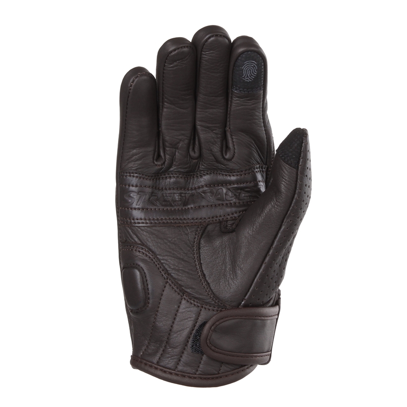 Guanti da moto Street Racer Striker 2 marrone traforati da donna