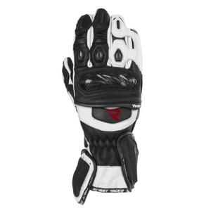 Guanti da moto Street Racer Virus 2 bianchi e neri
