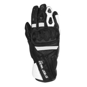 Guanti da moto Street Racer STR bianchi e neri