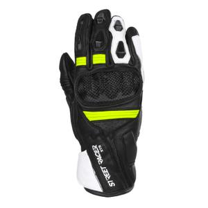 Guanti moto Street Racer STR nero-giallo fluo
