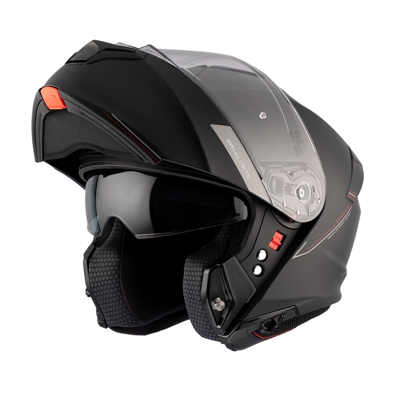 Casco moto MT Genesis SV Solid A1 nero opaco ribaltabile