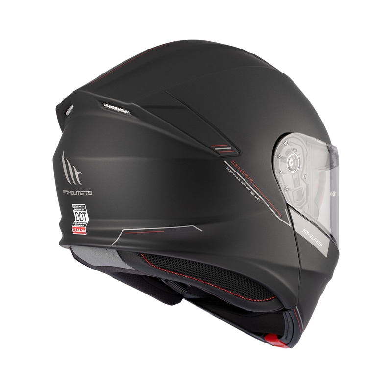 Casco moto MT Genesis SV Solid A1 nero opaco ribaltabile