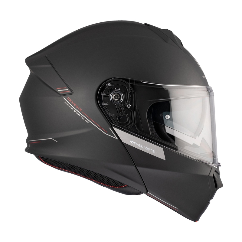 Casco moto MT Genesis SV Solid A1 nero opaco ribaltabile