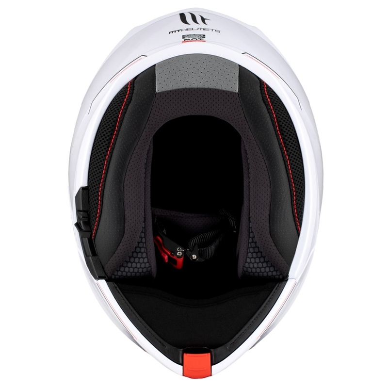 Casco moto MT Genesis SV Solid A0 bianco lucido