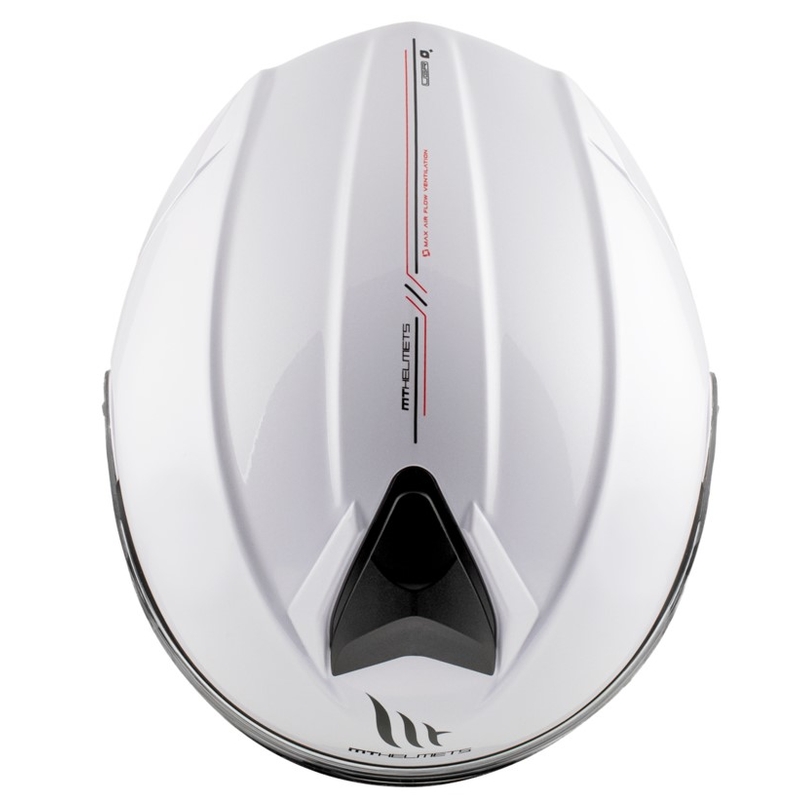 Casco moto MT Genesis SV Solid A0 bianco lucido
