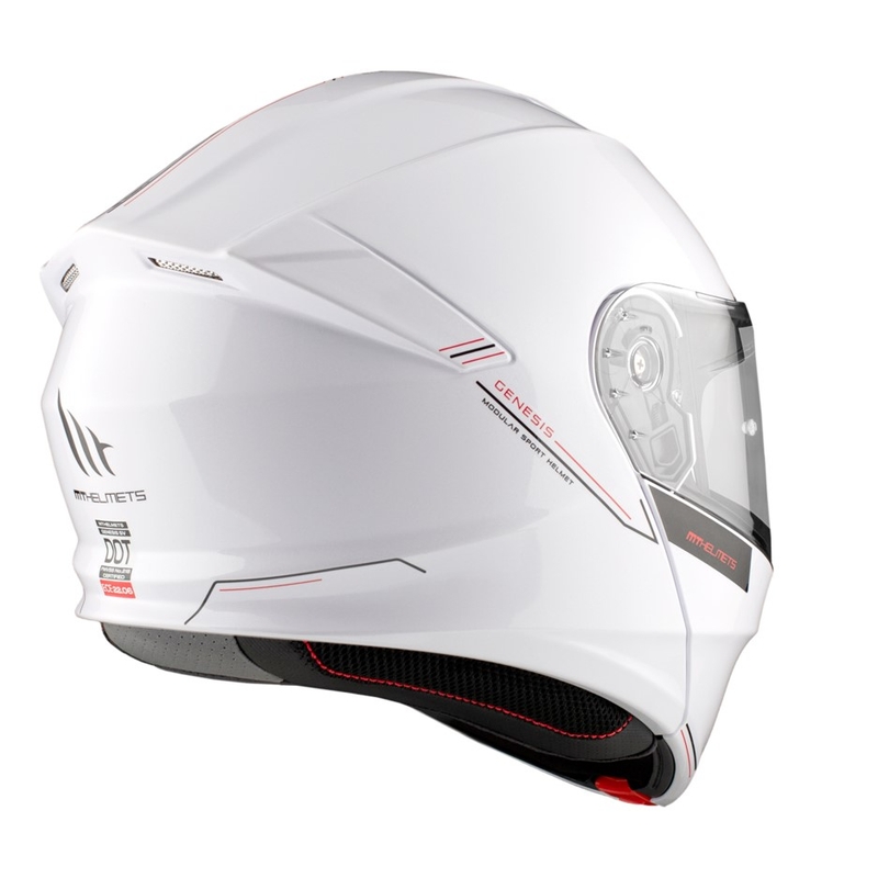 Casco moto MT Genesis SV Solid A0 bianco lucido