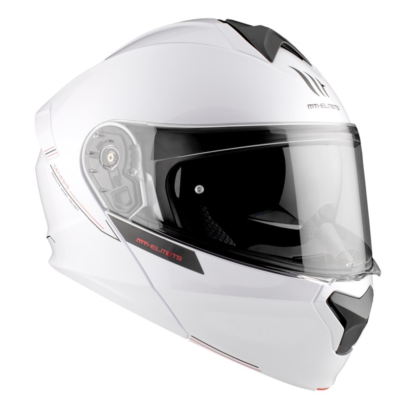 Casco moto MT Genesis SV Solid A0 bianco lucido