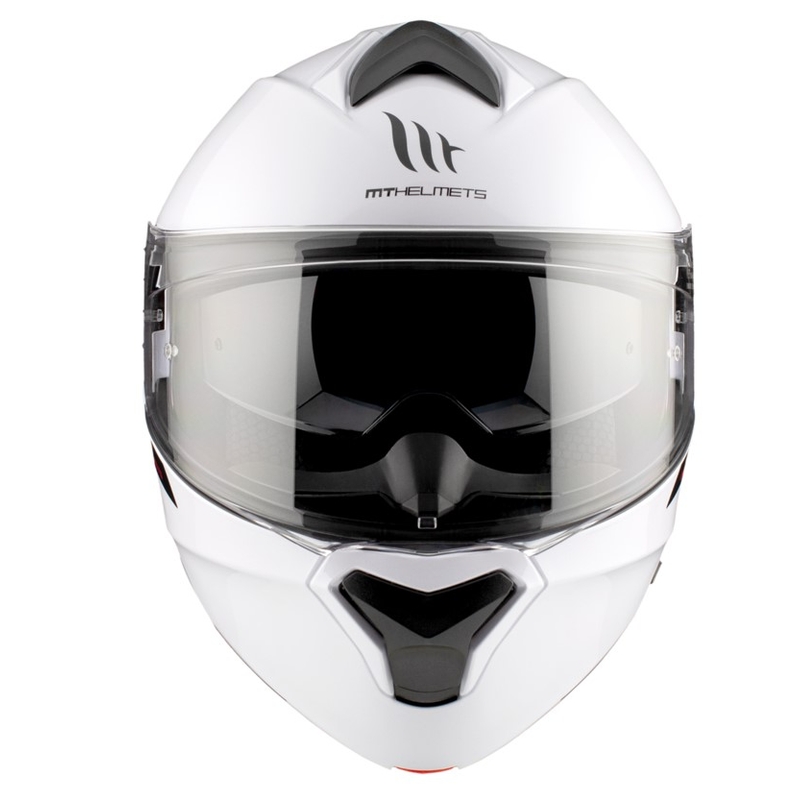 Casco moto MT Genesis SV Solid A0 bianco lucido
