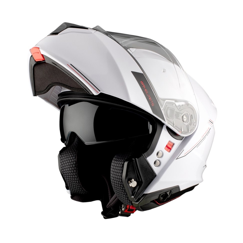 Casco moto MT Genesis SV Solid A0 bianco lucido