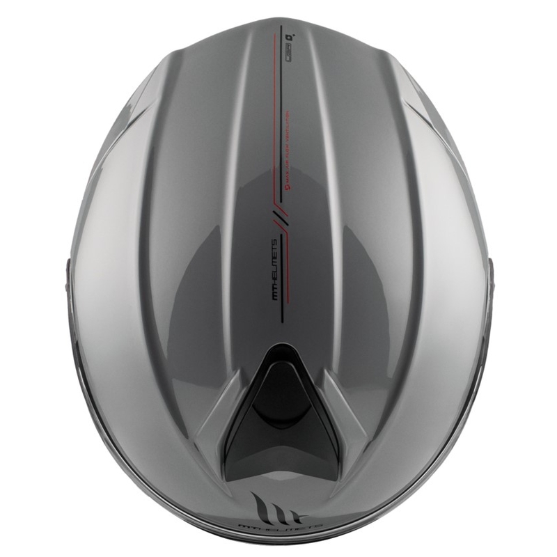 Casco da moto modulare MT Genesis SV Solid A12 grigio lucido