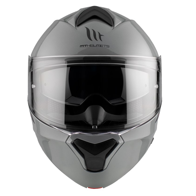 Casco da moto modulare MT Genesis SV Solid A12 grigio lucido