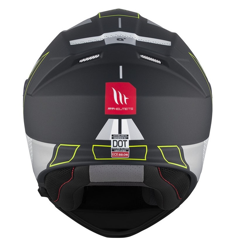 Casco moto MT Genesis SV Talo B2 nero-grigio-giallo fluo opaco ribaltabile Saldi