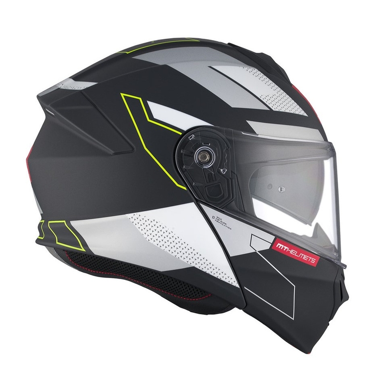 Casco moto MT Genesis SV Talo B2 nero-grigio-giallo fluo opaco ribaltabile Saldi