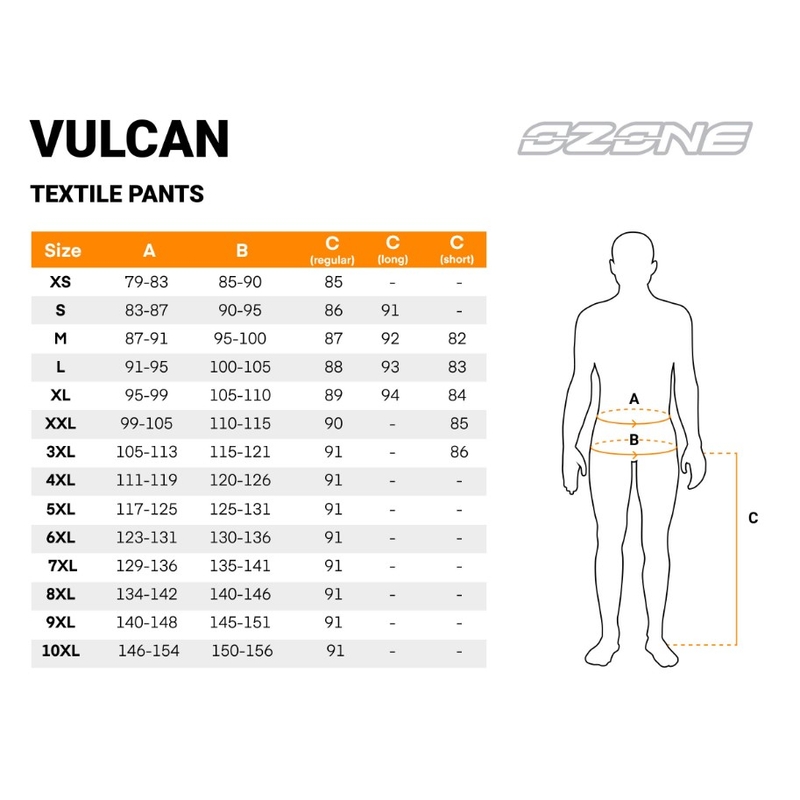 Pantaloni da moto Ozone Vulcan Black