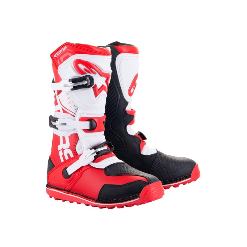 Stivali da moto Alpinestars Tech Trial bianco-rosso-nero