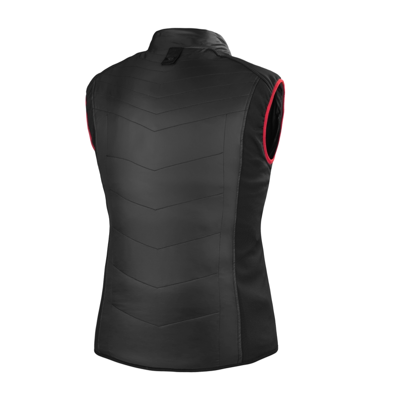 Gilet Shima Powerheat donna nero-rosso