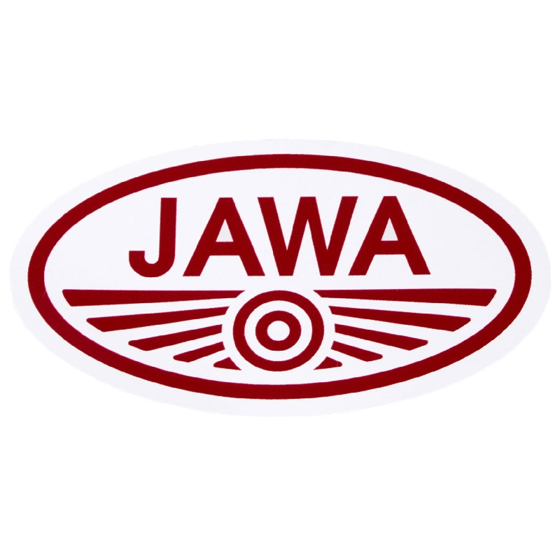 Adesivo JAWA con bordo bianco