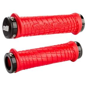 Manopole ODI TROY LEE DESIGNS SIGNATURE ATV LOCK-ON rosso e nero