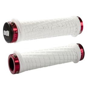 Manopole ODI TROY LEE DESIGNS SIGNATURE ATV LOCK-ON bianco-rosso