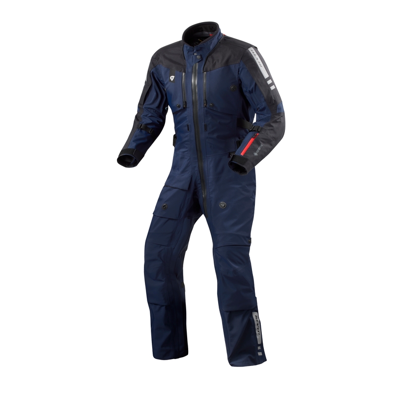 Revit Paramount GTX tuta moto monopezzo blu scuro estesa