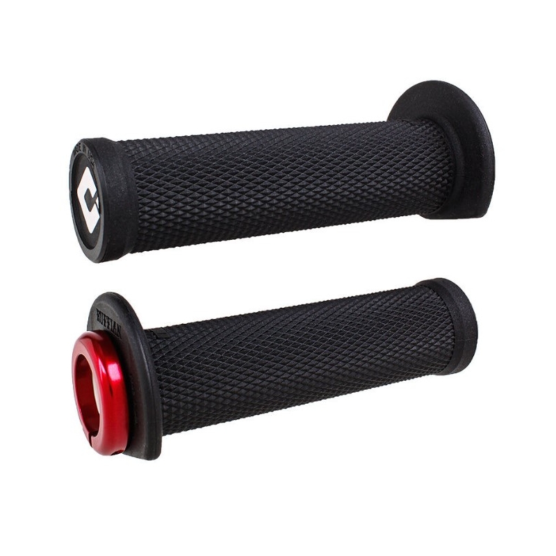 Manopole ODI RUFFIAN ATV LOCK-ON V2.1 125mm nero-rosso