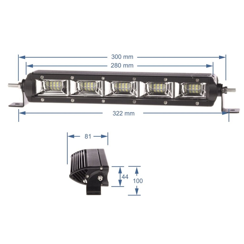 Rampa luminosa a LED SHARK LED LIGHT BAR, ETI LED, 11", 50W