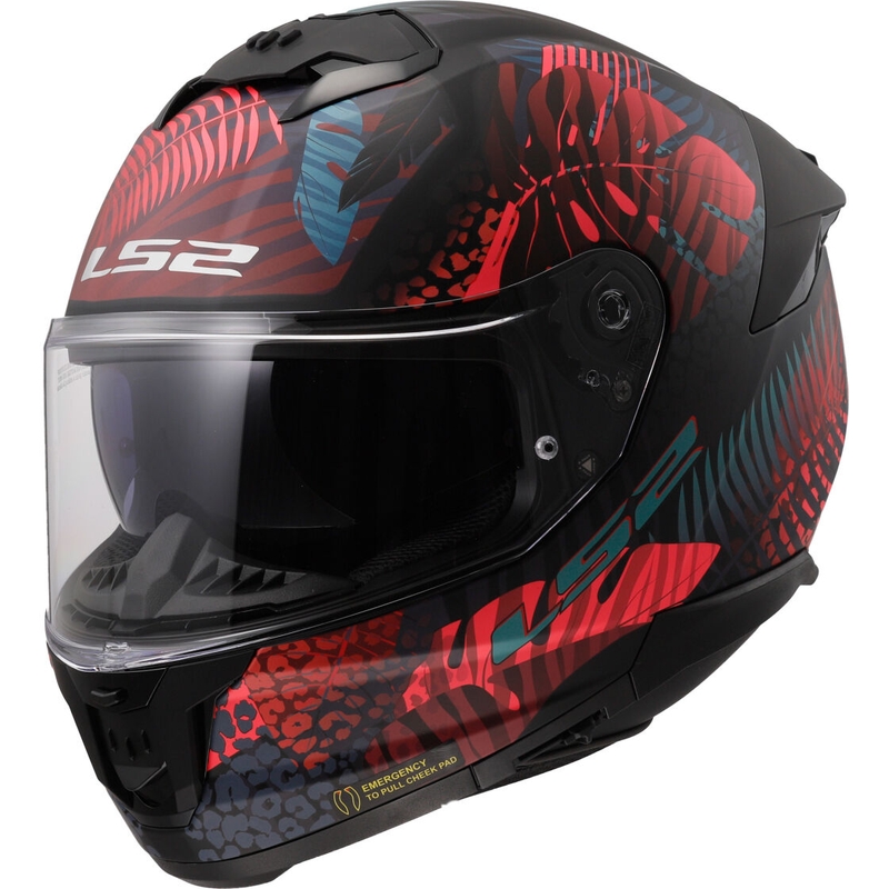 LS2 FF808 Stream II Jungle Casco moto integrale nero-rosa-blu