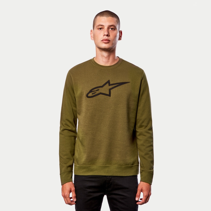 Alpinestars Ageless Crew Fleece Verde e Nero
