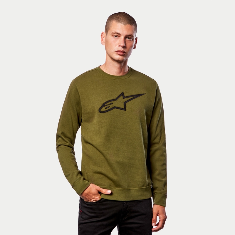Alpinestars Ageless Crew Fleece Verde e Nero